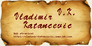 Vladimir Katančević vizit kartica